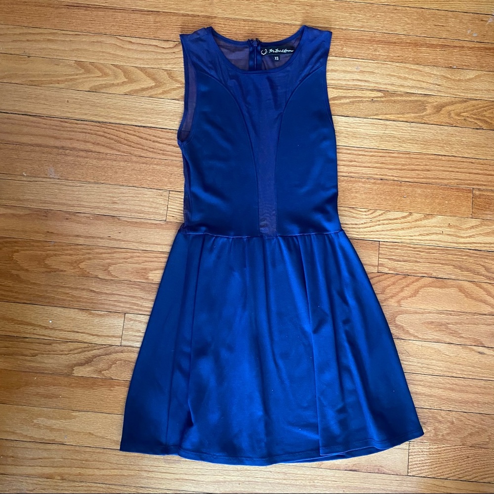 For Love & Lemons Mesh Cutout Lulu Fit&Flare Dress